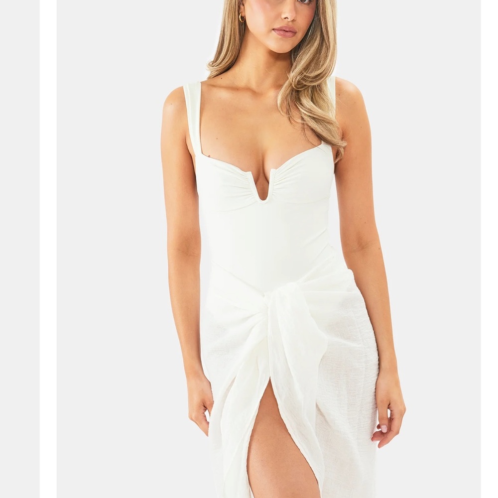 NWT NYUD Elegant White One-Piece Swimsuit